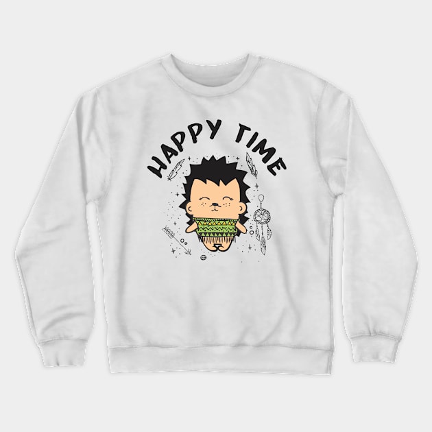 Happy Time Crewneck Sweatshirt by Falfa